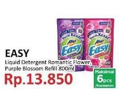 Promo Harga ATTACK Easy Detergent Liquid Romantic Flower, Purple Blossom 800 ml - Yogya