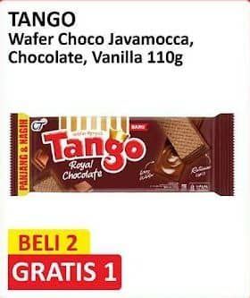 Promo Harga Tango Long Wafer Choco Javamocca, Chocolate, Vanilla Milk 110 gr - Alfamart