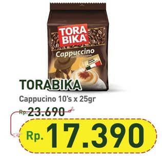 Promo Harga Torabika Cappuccino per 10 sachet 25 gr - Hypermart