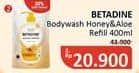 Promo Harga Betadine Natural Defense Body Wash Manuka Honey Moisturising Aloe Vera 400 ml - Alfamidi