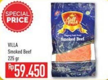 Promo Harga VILLA Smoked Beef 225 gr - Hypermart