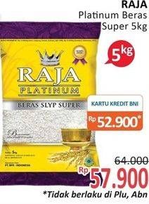 Promo Harga Raja Platinum Beras Slyp Super 5000 gr - Alfamidi