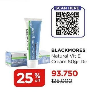Promo Harga BLACKMORES Natural Vitamin E Cream 50 gr - Watsons