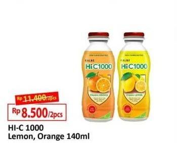 Promo Harga KALBE Hi C1000 Lemon, Orange 140 ml - Alfamart
