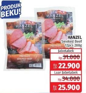 Promo Harga HANZEL Smoked Beef 200 gr - Lotte Grosir