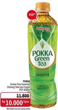 Promo Harga POKKA Minuman Teh Jasmine Green Tea 450 ml - Alfamidi