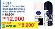 Promo Harga NIVEA Deo Roll On Invisible Black White 50 ml - Indomaret