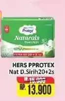 Promo Harga Hers Protex Naturals Daun Sirih Wing 23, 5cm 22 pcs - Alfamart