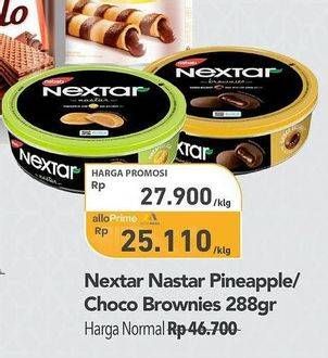 Promo Harga Nabati Nextar Cookies Brownies Choco Delight, Nastar Pineapple Jam 288 gr - Carrefour