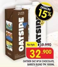 Promo Harga Oatside UHT Milk Chocolate, Barista Blend 1000 ml - Superindo