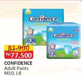 Promo Harga Confidence Adult Diapers Pants M10, L8  - Alfamart