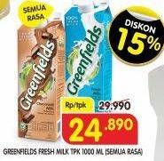 Promo Harga GREENFIELDS Fresh Milk All Variants 1000 ml - Superindo