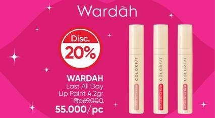 Promo Harga Wardah Colorfit Last All Day Lip Paint 4 gr - Guardian