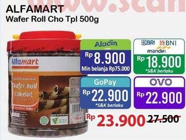 Promo Harga Alfamart Wafer Roll Cokelat 500 gr - Alfamart