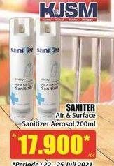 Promo Harga SANITER Air & Surface Sanitizer Aerosol Fresh Clean 200 ml - Hari Hari
