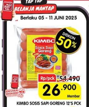Promo Harga Kimbo Sosis Sapi Goreng 372 gr - Superindo