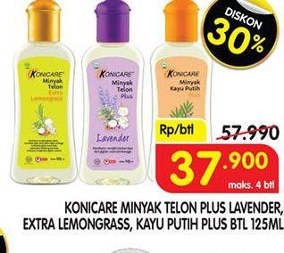 Promo Harga KONICARE Minyak Telon Plus Lavender, Extra Lemongrass, Kayu Putih Plus 125 mL  - Superindo