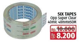 Promo Harga Six Tapes Opp Super Clear  - Lotte Grosir