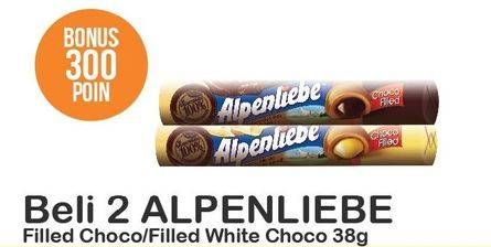 Promo Harga ALPENLIEBE Candy Caramel White Chocolate, Chocolate 38 gr - Alfamart