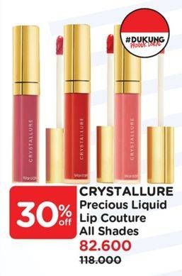 Promo Harga Wardah Crystallure Precious Liquid Lip Couture All Variants  - Watsons