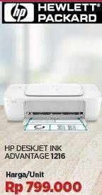 Promo Harga HP 1216 | Printer DeskJet Ink Advantage 1 pcs - COURTS