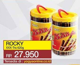 Promo Harga ROCKY XXX-Tra Wafer Roll Chocolate 620 gr - Yogya