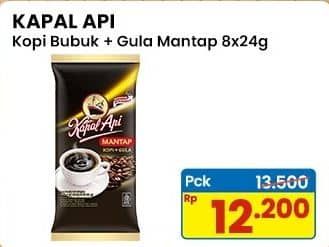 Promo Harga Kapal Api Kopi Mantap + Gula per 8 sachet 25 gr - Indomaret