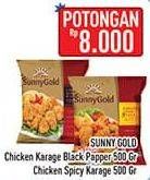 Promo Harga SUNNY GOLD Chicken Karaage Black Pepper, Spicy 500 gr - Hypermart