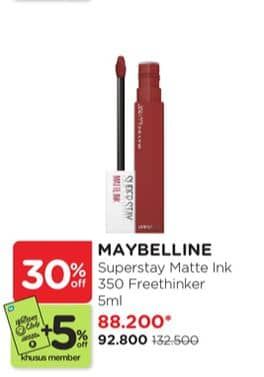 Promo Harga Maybelline Super Stay Matte Ink 350 Freethinker 5 ml - Watsons