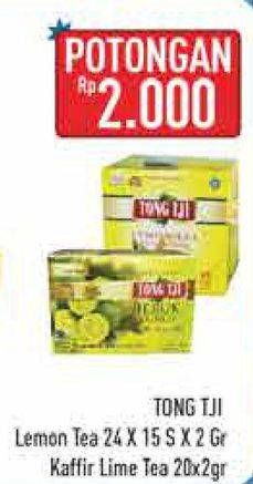 Promo Harga TONG TJI Lemon Tea 24 x 15 x 2gr / Kaffir Lime Tea 20 x 2gr  - Hypermart