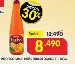 Promo Harga FREISS Syrup Squash Orange 500 ml - Superindo