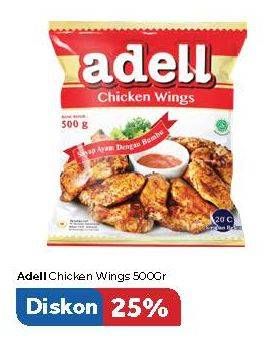 Promo Harga ADELL Chicken Wings 500 gr - Carrefour