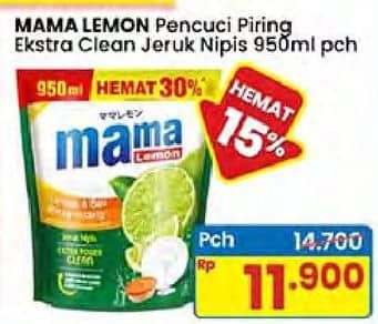 Promo Harga Mama Lemon Cairan Pencuci Piring Jeruk Nipis 950 ml - Indomaret