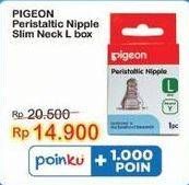 Promo Harga PIGEON Peristaltic Nipple Slim Neck L 1 pcs - Indomaret