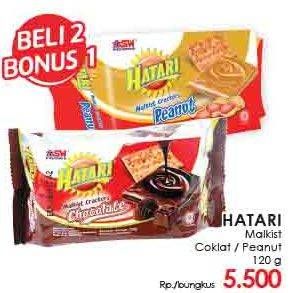Promo Harga ASIA HATARI Malkist Crackers Chocolate, Peanut 120 gr - LotteMart