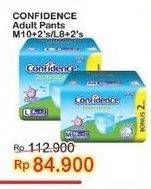 Promo Harga Confidence Adult Diapers Pants L8+2, M10+2 10 pcs - Indomaret