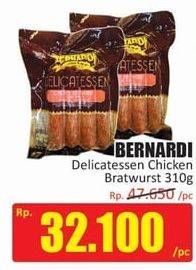 Promo Harga BERNARDI Delicatessen Sausage Chicken Bratwurst 310 gr - Hari Hari