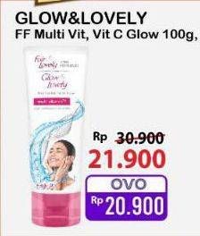 Promo Harga Glow & Lovely (fair & Lovely) Facial Foam Bright C Glow Vitamin C, Brightening Multi Vitamin 100 gr - Alfamart