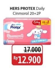 Promo Harga Hers Protex Daily Comfort Wing 23, 5cm 22 pcs - Alfamidi