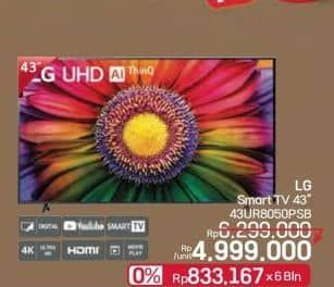 Promo Harga LG Smart TV 4K LG UHD 43UR8050PSB  - LotteMart