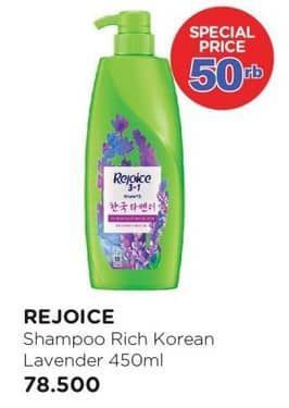 Promo Harga Rejoice Shampoo Korean Lavender Bloom Rich Soft Smooth 340 ml - Watsons