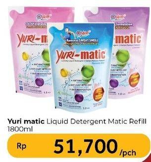 Promo Harga Yuri Matic Detergent Liquid 1800 gr - Carrefour