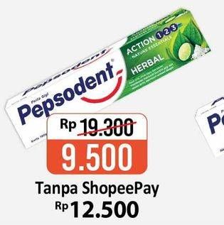 Promo Harga PEPSODENT Pasta Gigi Action 123 Herbal 190 gr - Alfamart