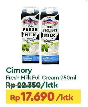 Promo Harga Cimory Fresh Milk Full Cream 950 ml - TIP TOP