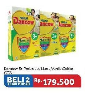 Promo Harga DANCOW Nutritods 3+ Madu, Vanila, Cokelat per 2 box 800 gr - Carrefour