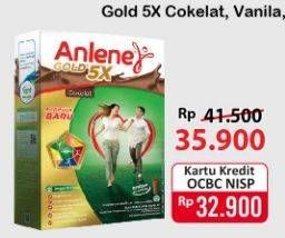 Promo Harga ANLENE Gold Plus 5x Hi-Calcium Coklat, Vanila 250 gr - Alfamart