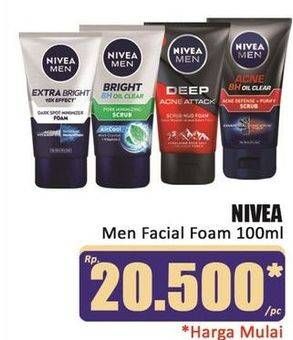Promo Harga Nivea Men Facial Foam All Variants 100 ml - Hari Hari