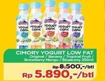 Promo Harga CIMORY Yogurt Drink Low Fat Banana, Blueberry, Original, Strawberry Mango, Tropical Fruit 250 ml - TIP TOP