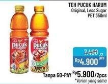 Promo Harga TEH PUCUK HARUM Minuman Teh Original, Less Sugar per 2 botol 350 ml - Alfamidi