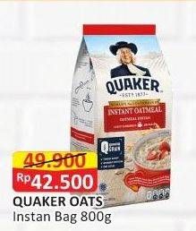 Promo Harga Quaker Oatmeal Instant 800 gr - Alfamart